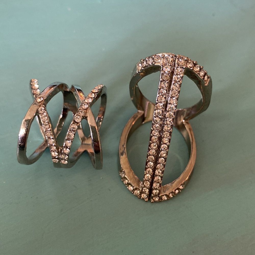 Rhinestone Fashion Rings size 7 or 8